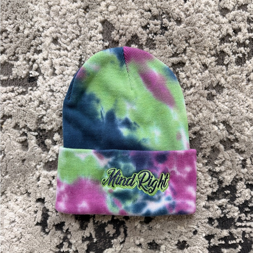 Mind Right Tie Dye Knit Beanie One Size